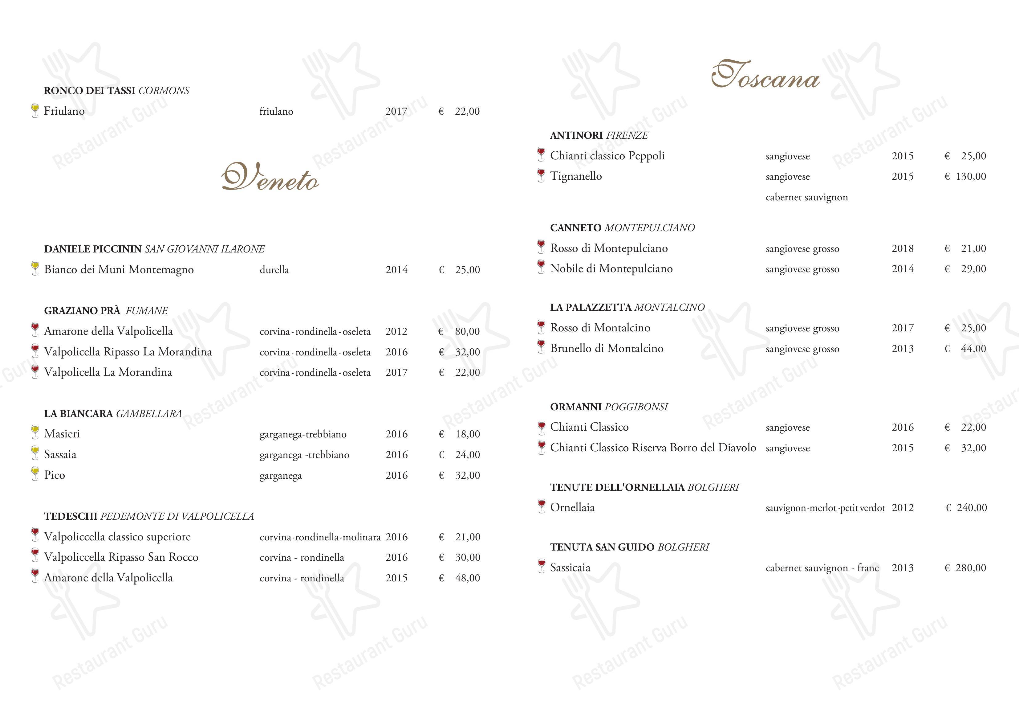 Menu di Ristorante La Rotonda Jesi - Menu bar