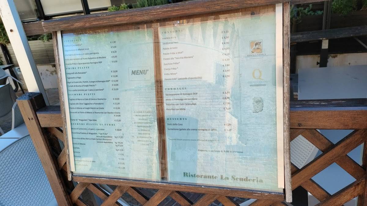Menu di Ristorante La Scuderia 