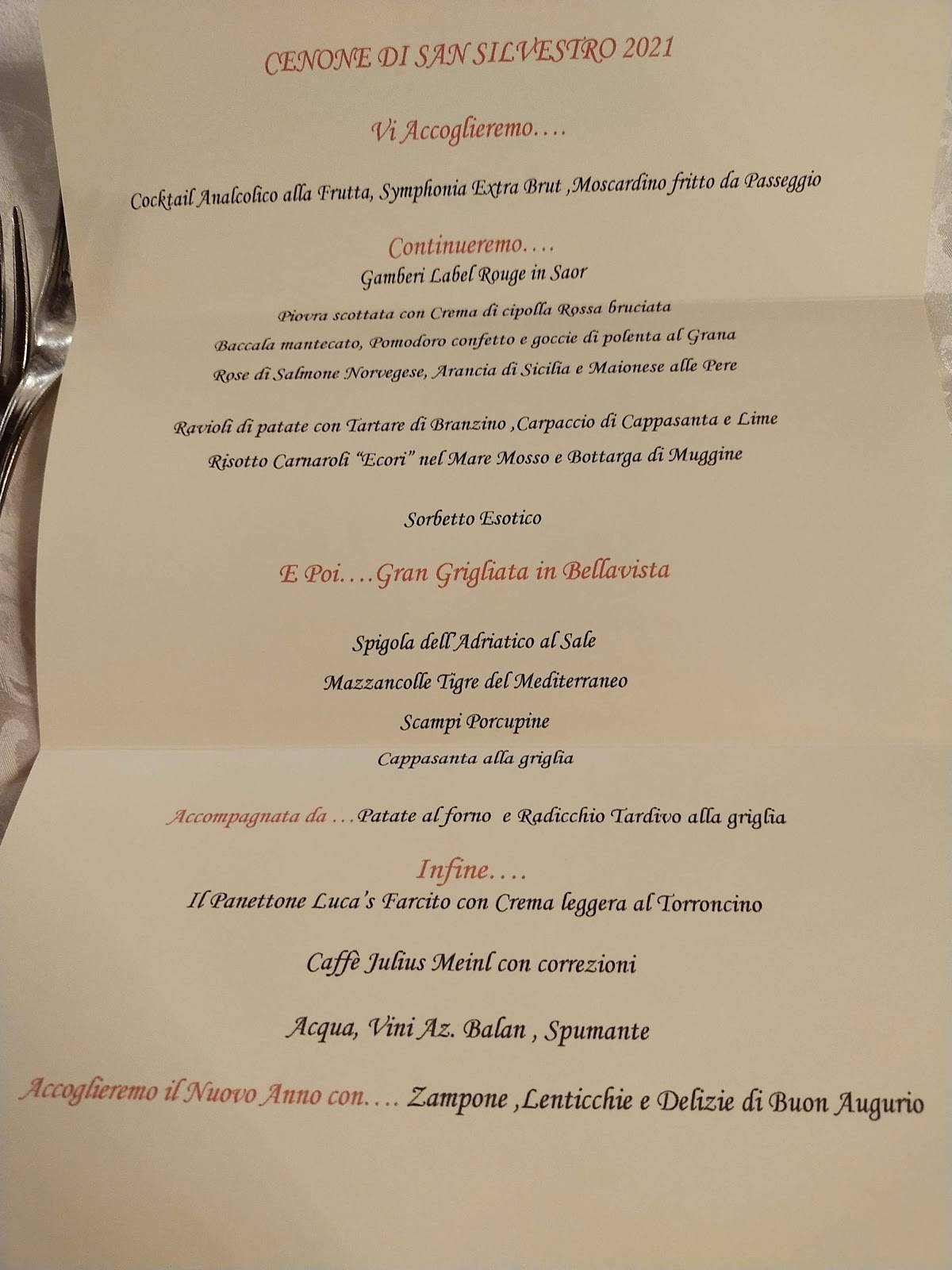 Menu di Ristorante Luca'S 