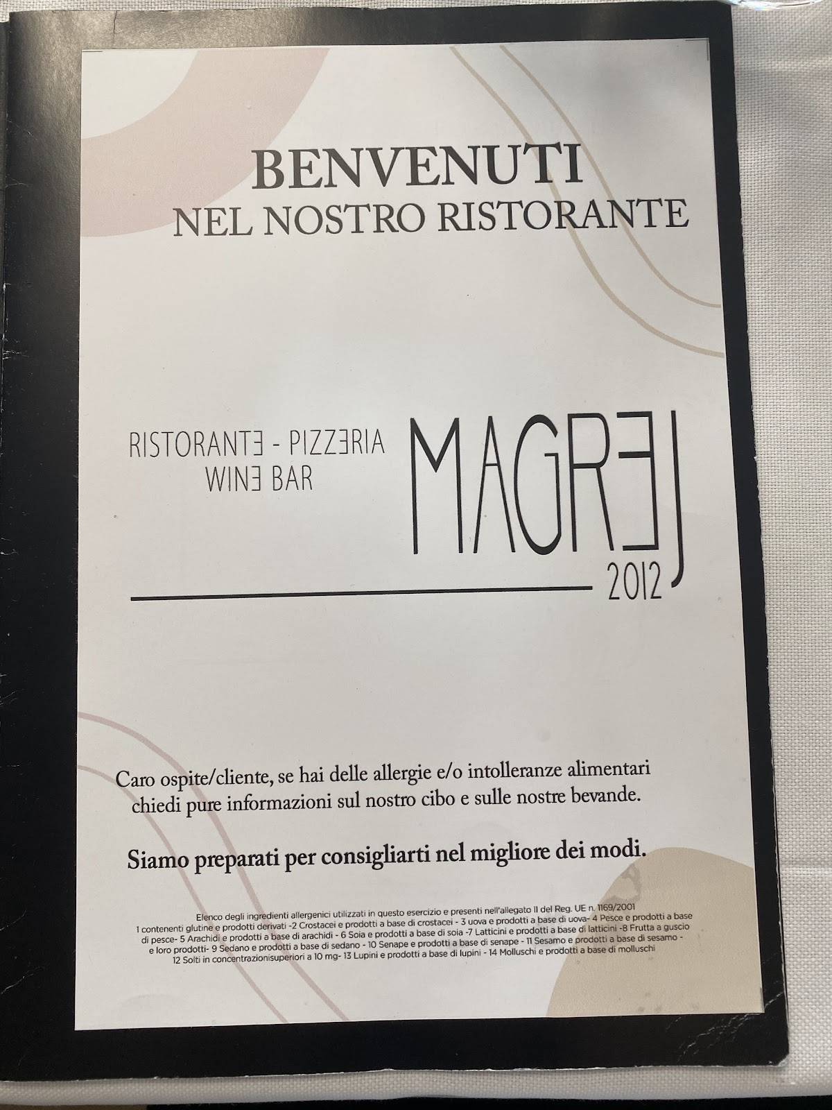 Menu di Ristorante Magrej 