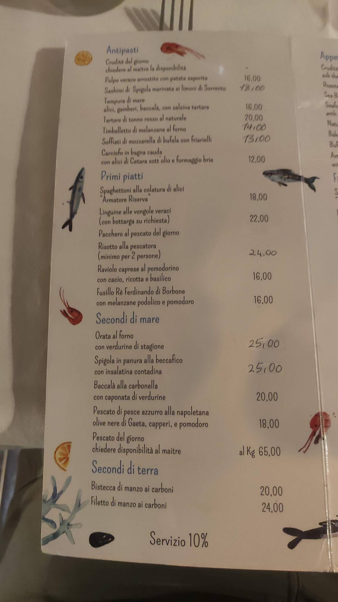 Menu di Osteria Ristorante Il Garum 