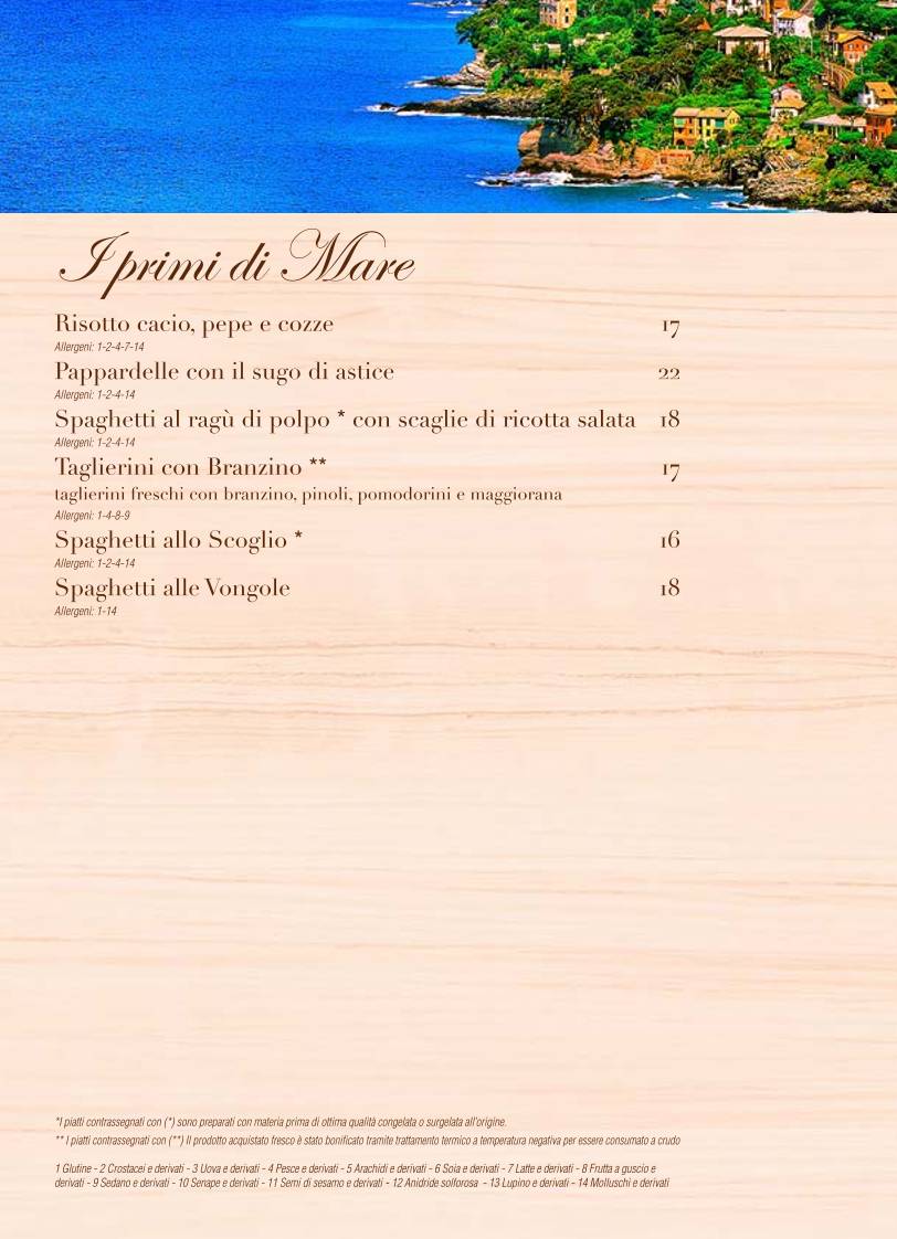 Menu di Pizzeria del Ponte 