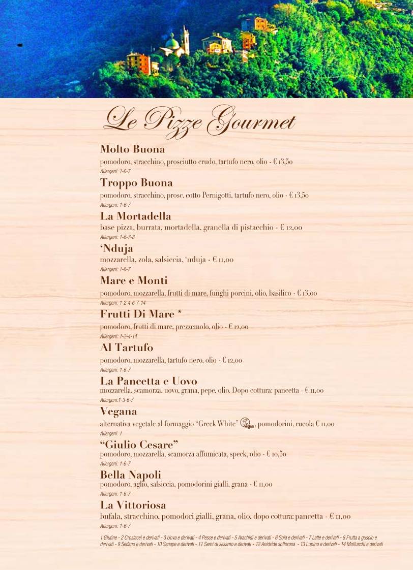 Menu di Pizzeria del Ponte 