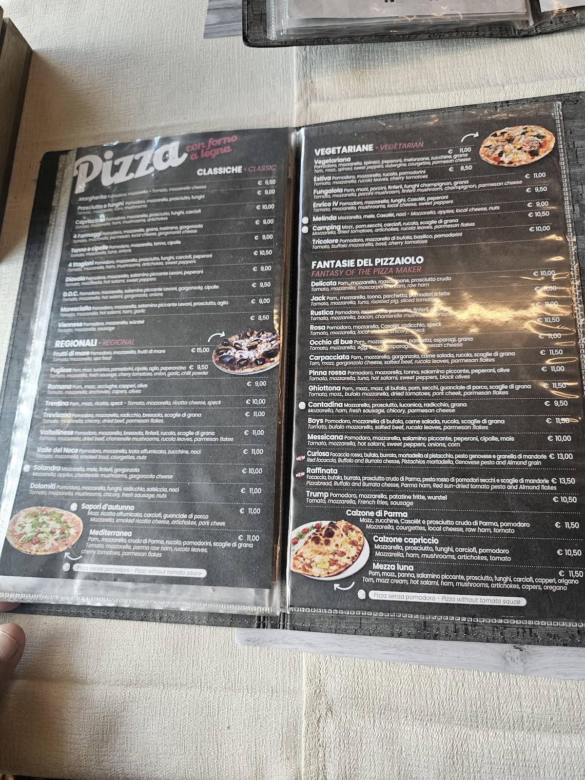 Menu di Ristorante Pizzeria Dolomiti 
