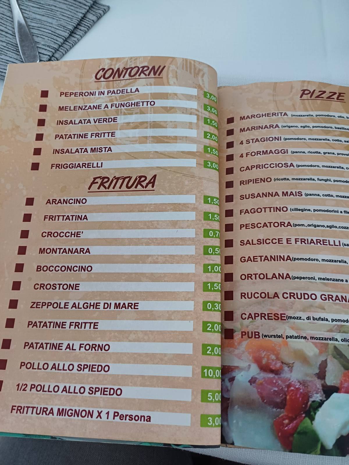 Menu di Ristorante Pizzeria Ever Green 