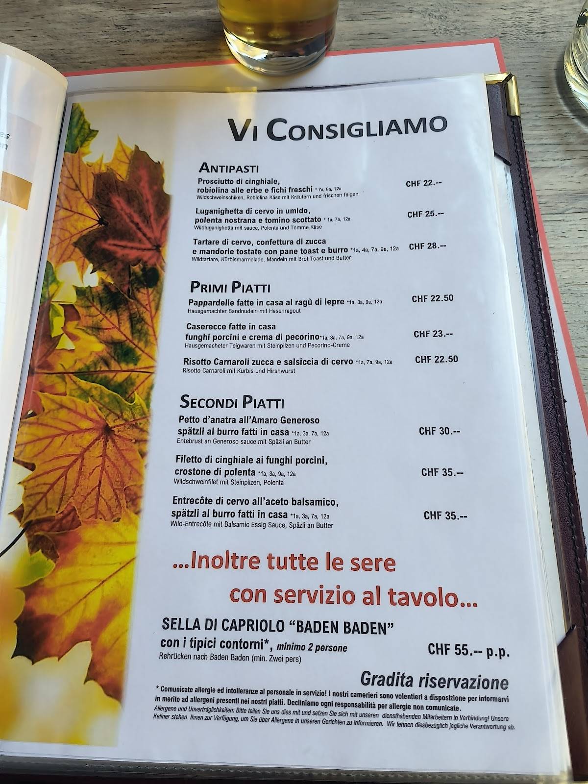 Menu di Ristorante Pizzeria Griglieria Commercio 