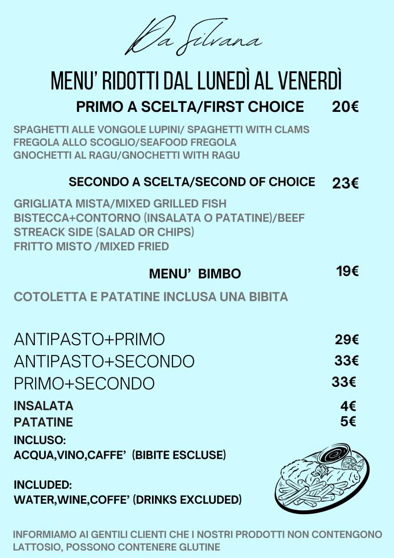 Menu di Ristorante (da) Silvana 