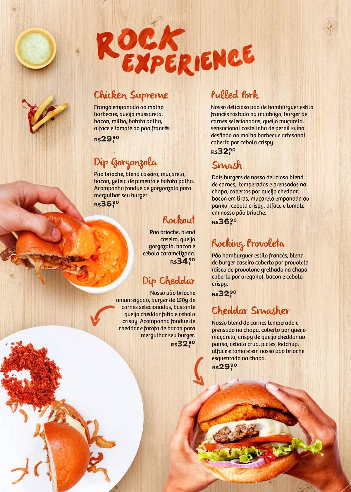 Rock Burger cardápio