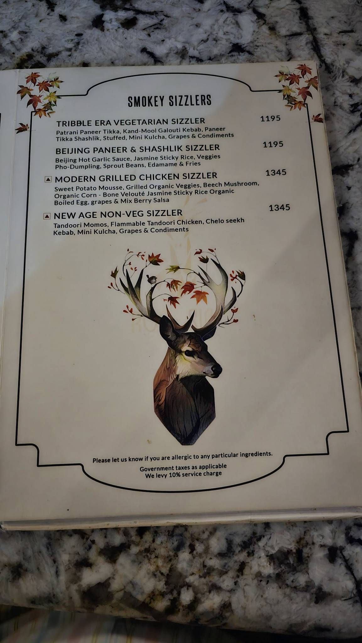 Roesia Gurugram menu