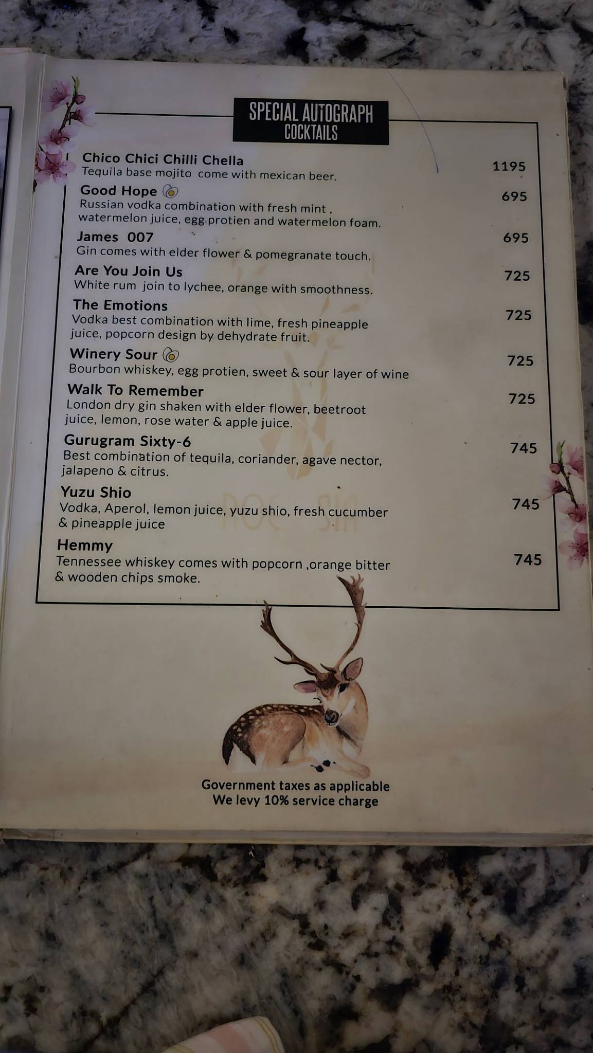 Roesia Gurugram menu