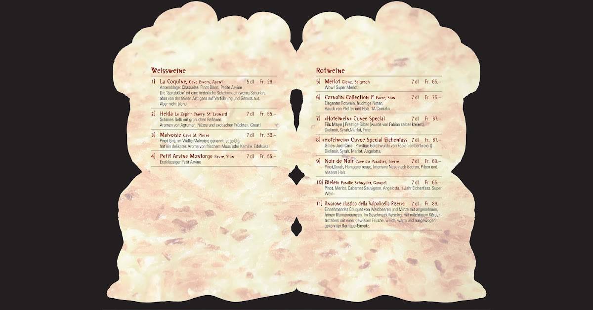 Menu di Restaurant Röstihüs 