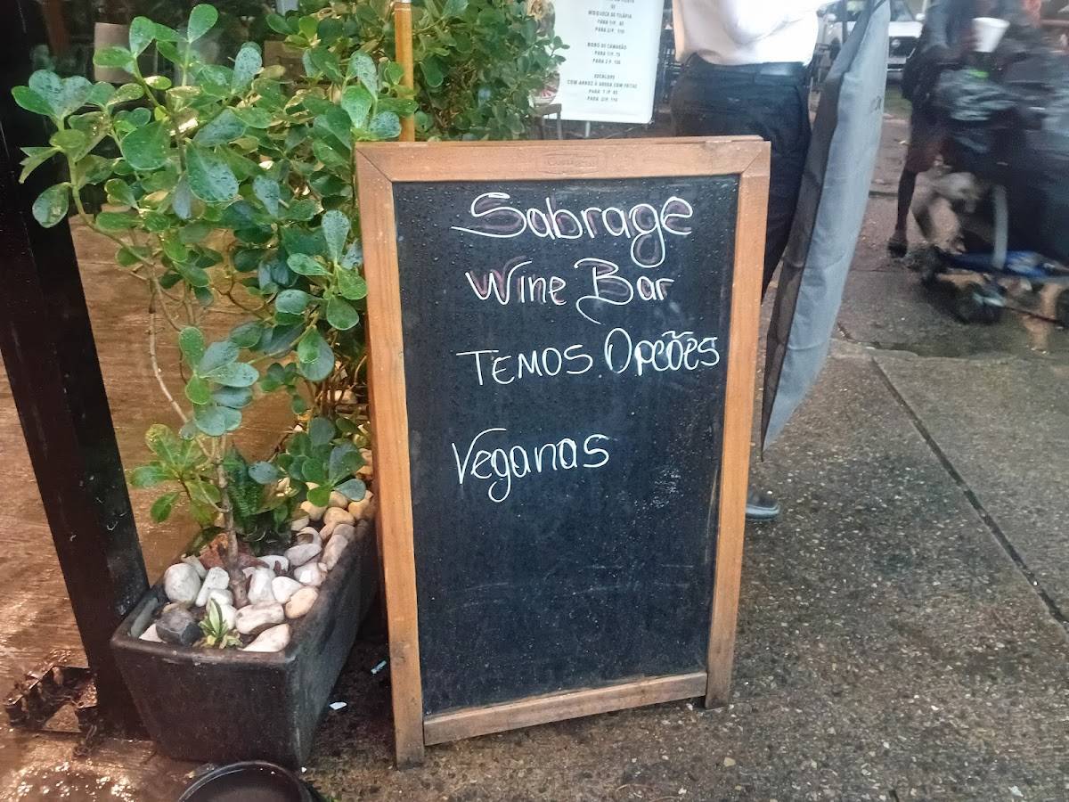 Sabrage cardápio