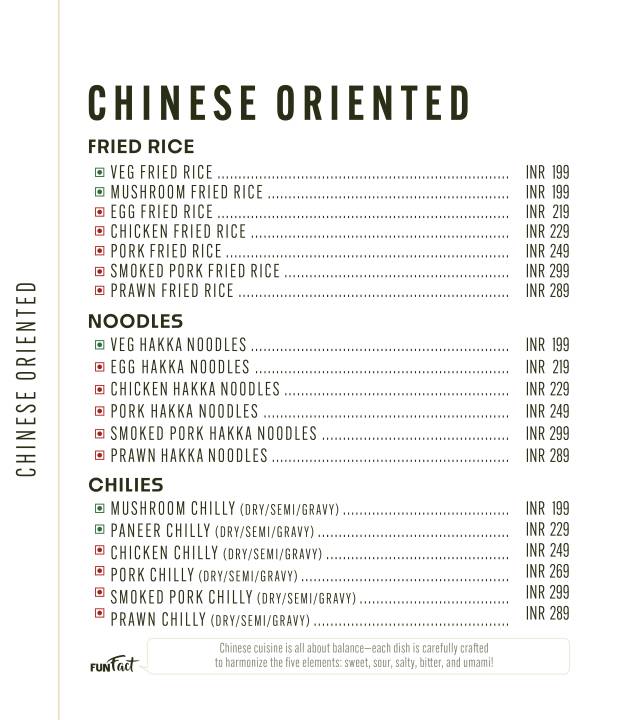 SINGJU,Juhu Tara Road menu