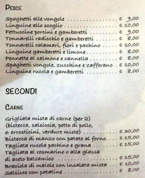 Menu di Sale e olio 