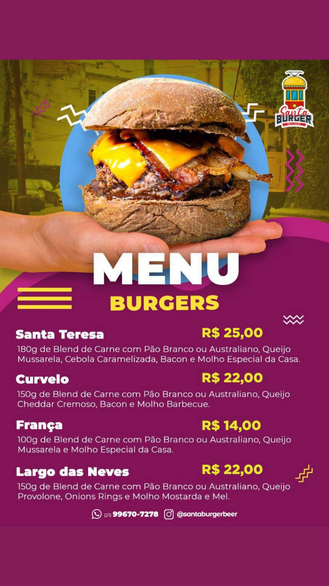 Santa Burger & Beer cardápio