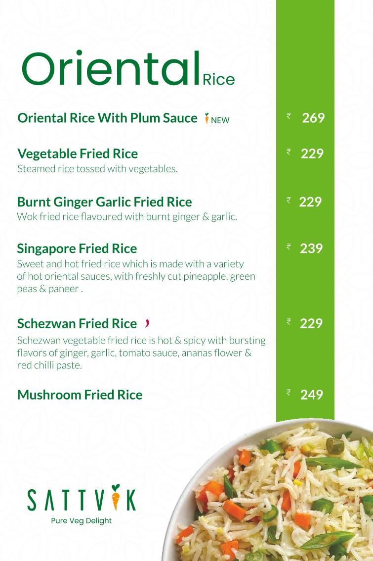 Sattvik - A Vegetarian Delight menu