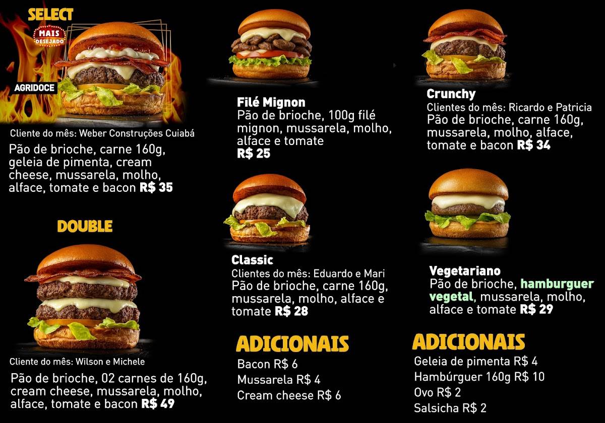 Send Burger cardápio