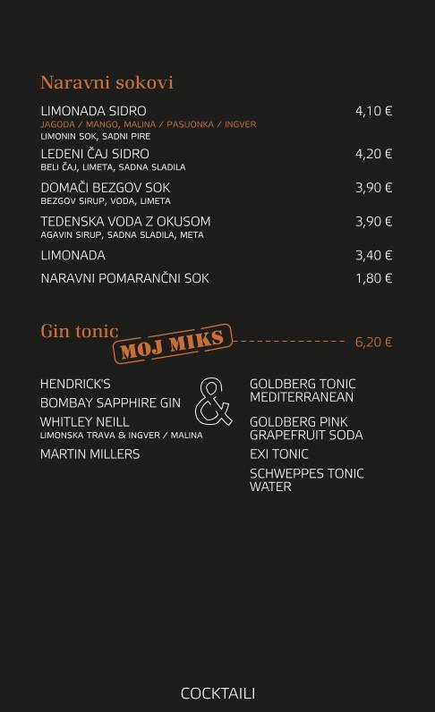 Menu di Sidro 