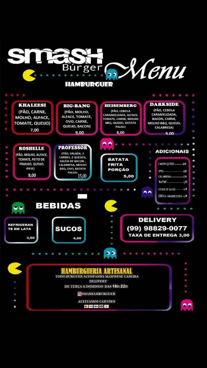 Smash Hamburgueria Artesanal cardápio