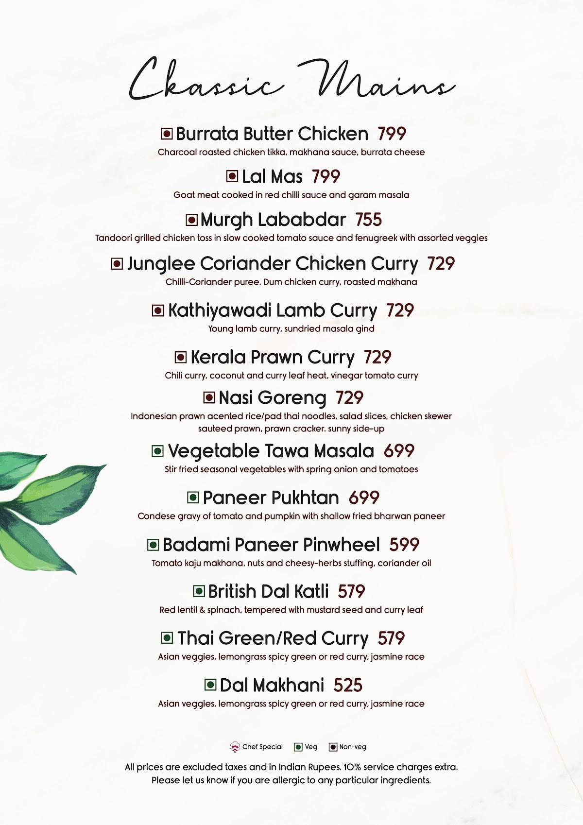 Somewhere Delhi menu