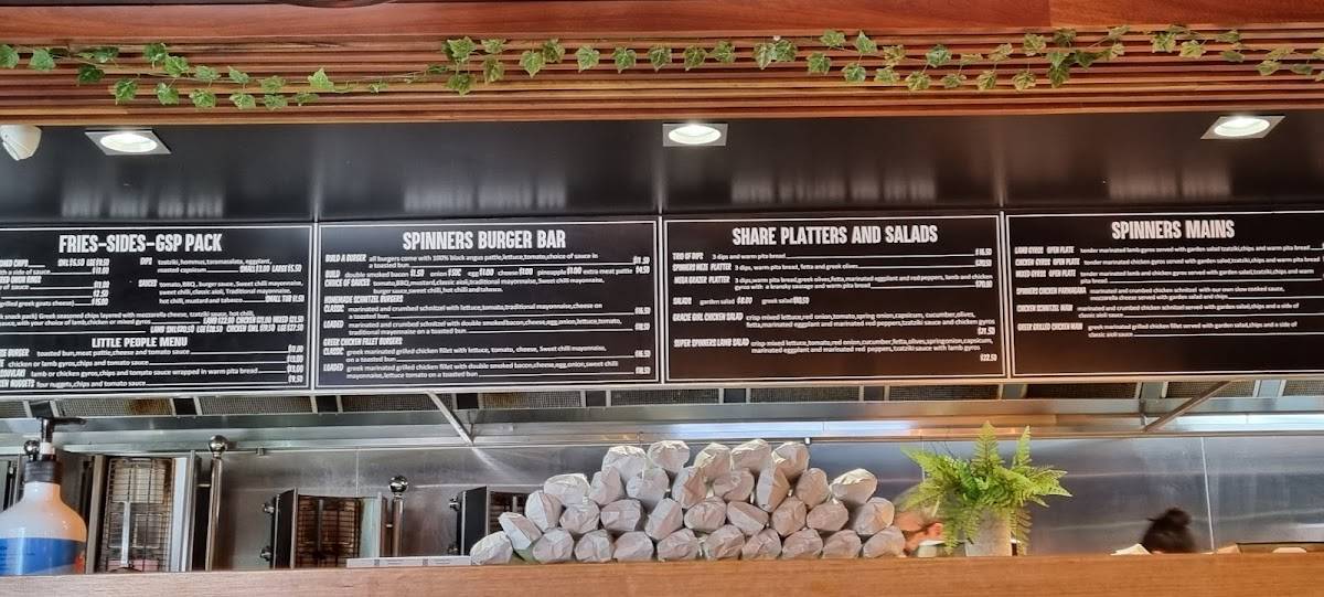 Menu at Spinner's Souvlaki Bar And Grill, Healesville