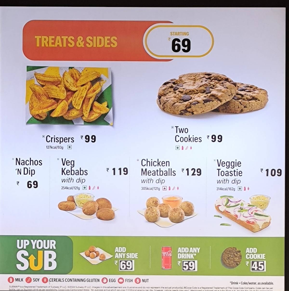 Subway Omaxe Mall menu