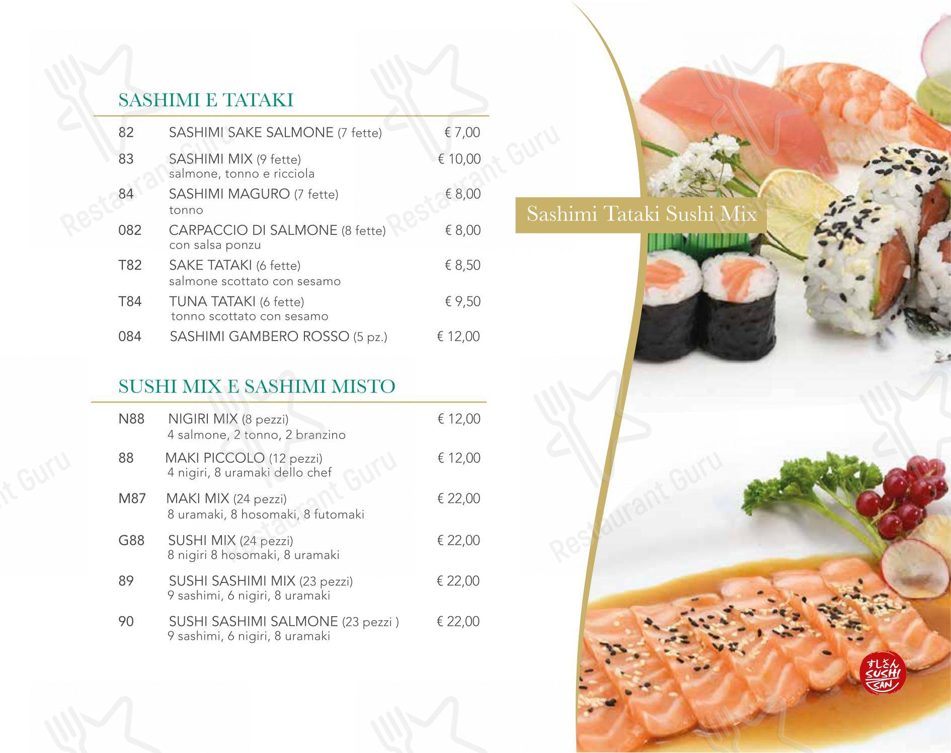Menu di Sushi San 