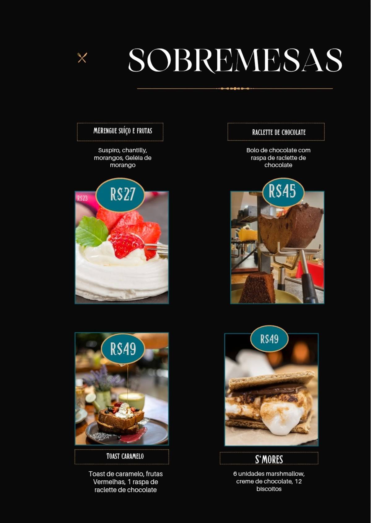 Swiss Gourmet - Brasília cardápio