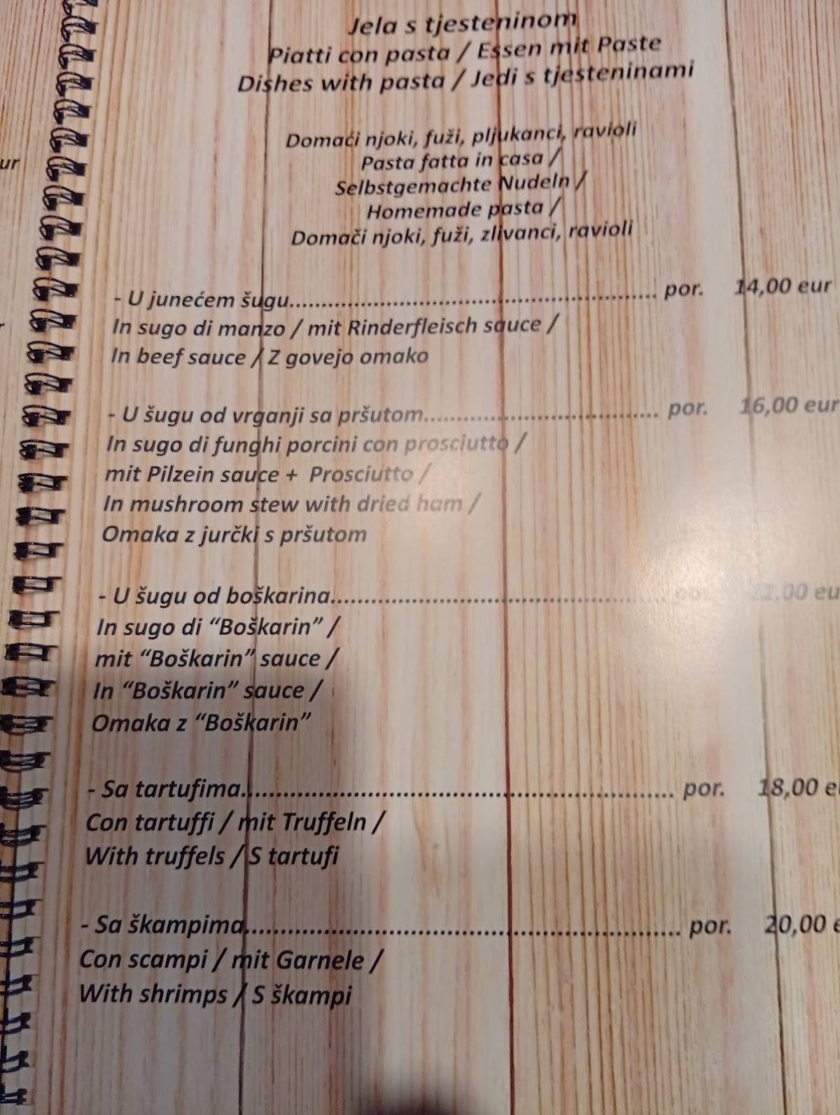 Menu di Taj Tavern 