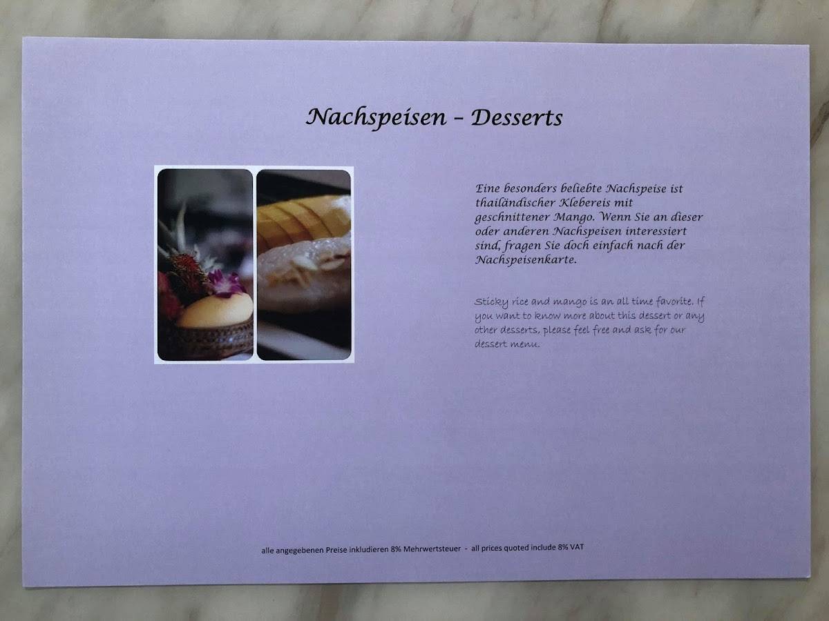 Menu di Thai Ambiente 