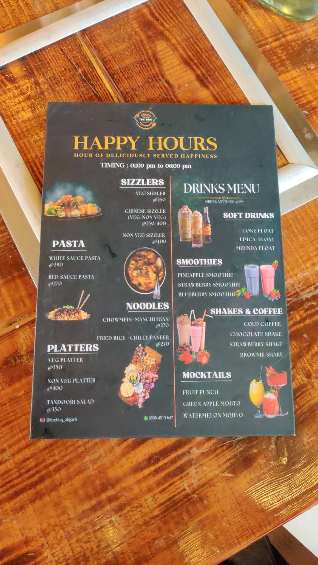 The Bbq menu