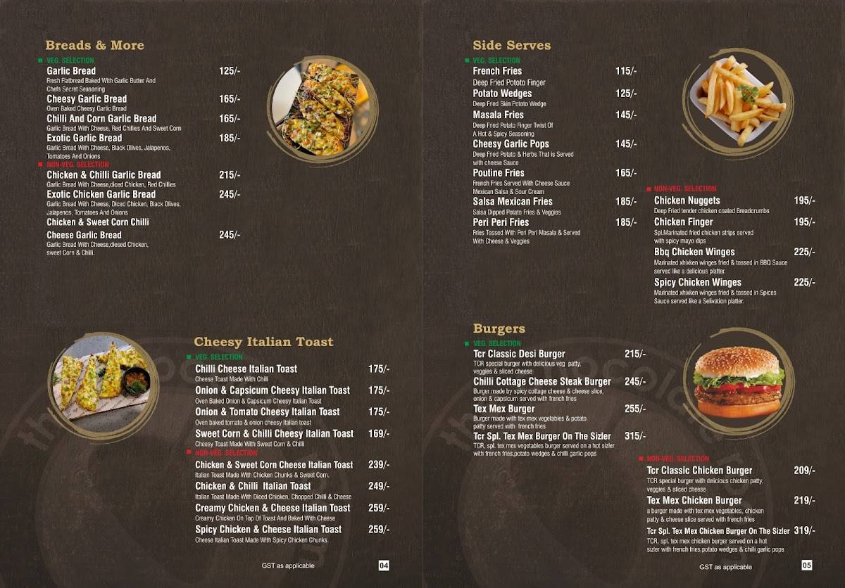 The Chocolate Room - Avinashi Road menu