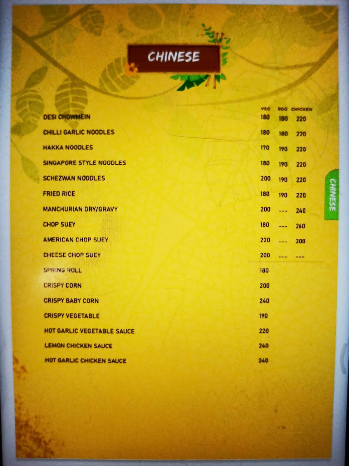The Cook House - Roorkee's Finest Dining Destination menu