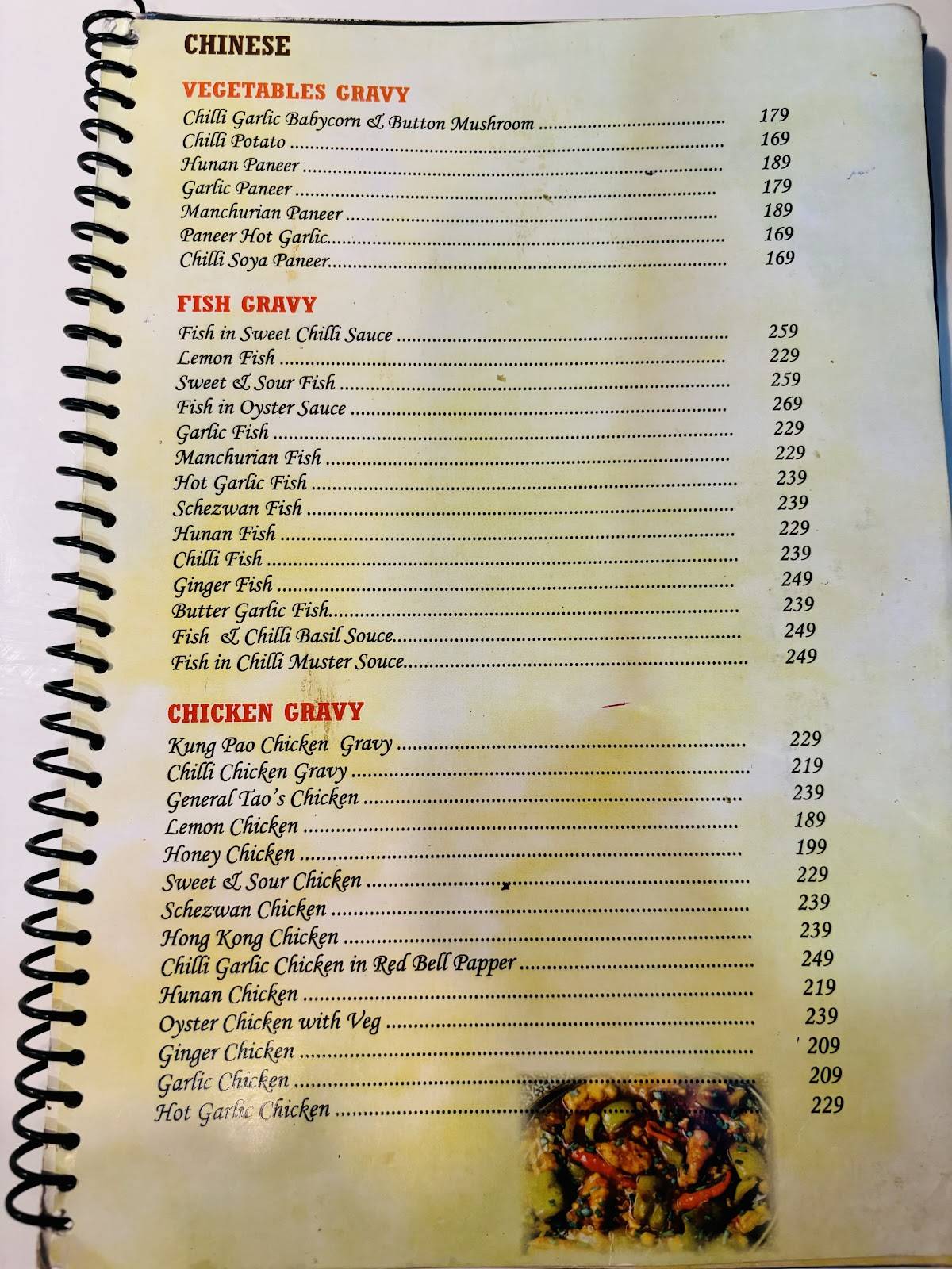 The Empire menu