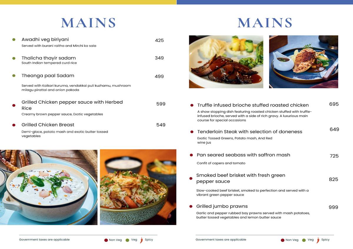 The Living Room menu
