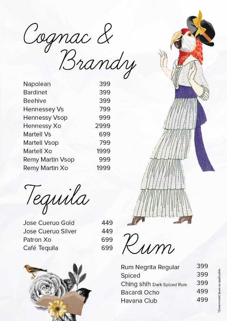 The Living Room menu