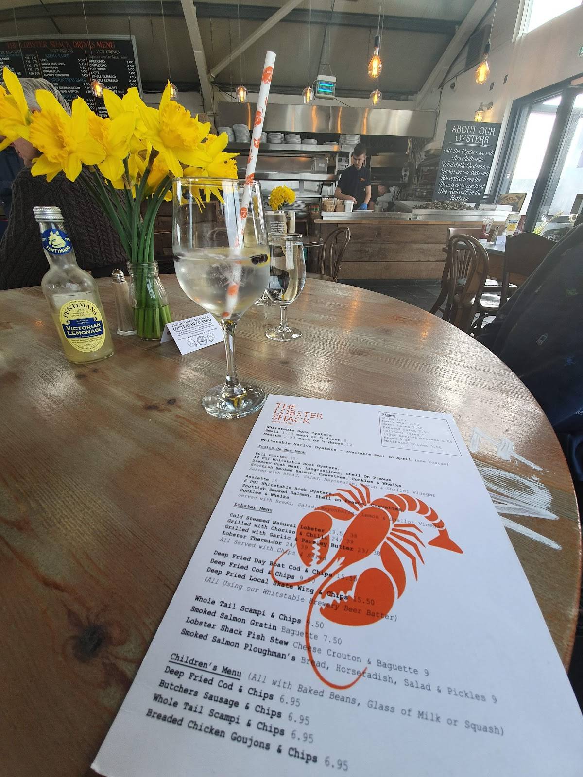 Menu at The Lobster Shack restaurant, Whitstable
