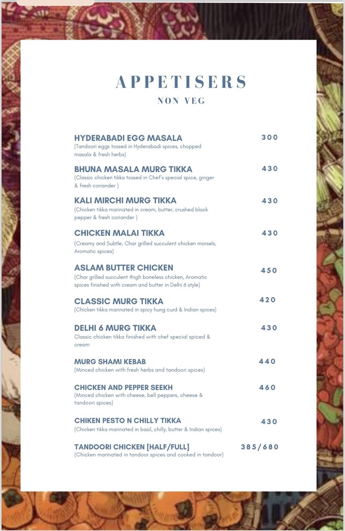 The Native Kitchen menu