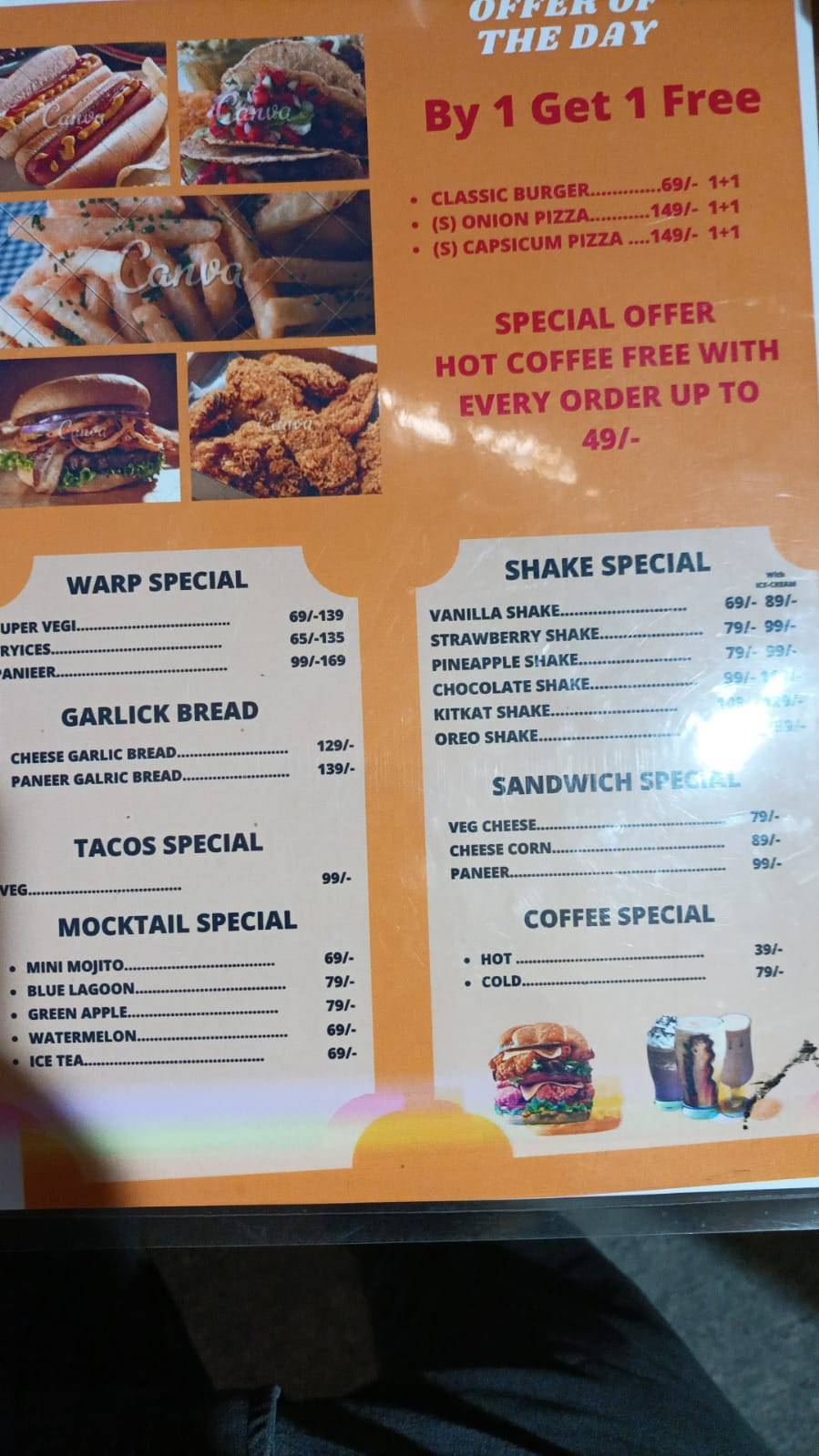 The food point menu