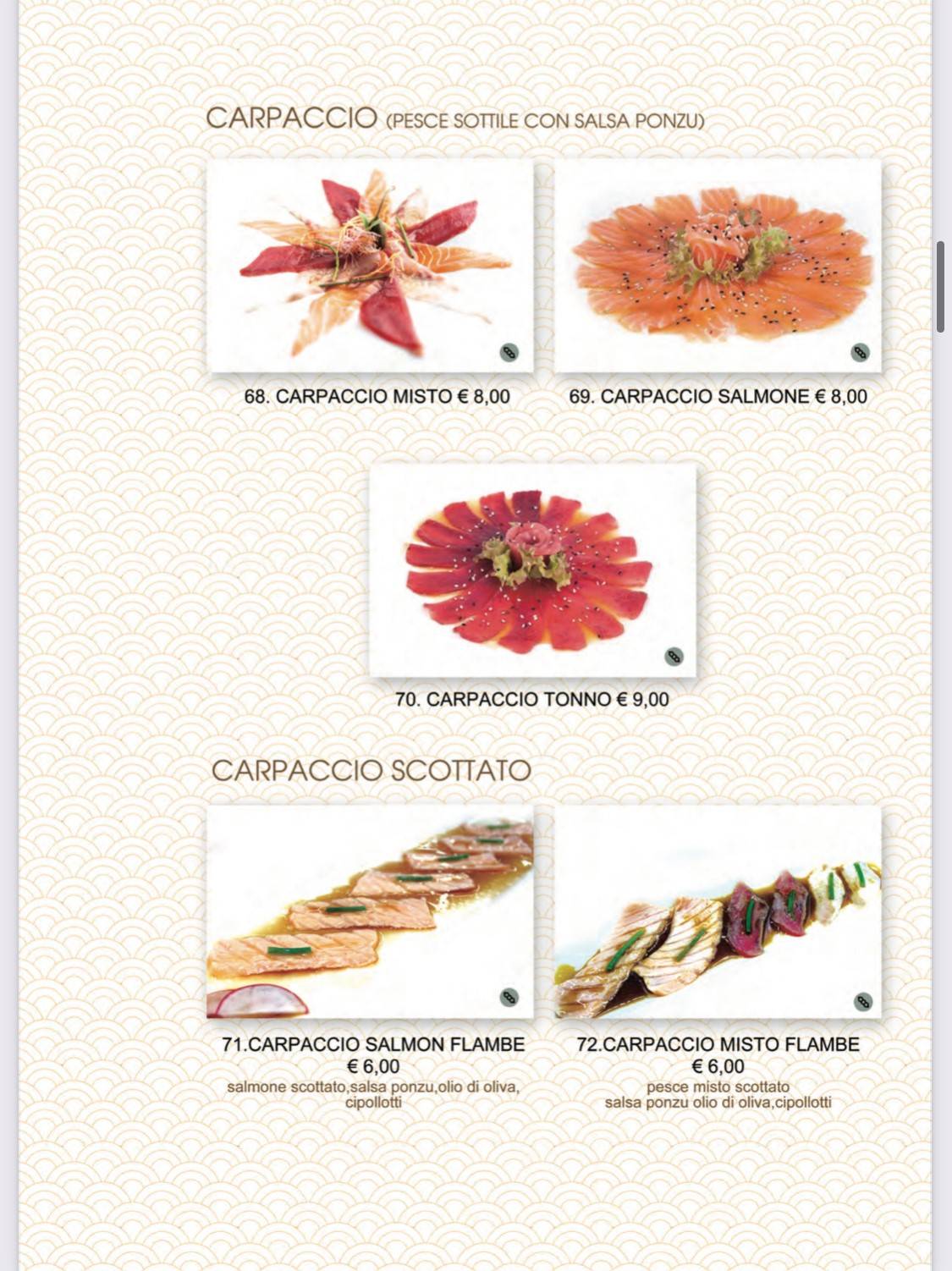 Menu di Tokyo Sushi Restaurant 