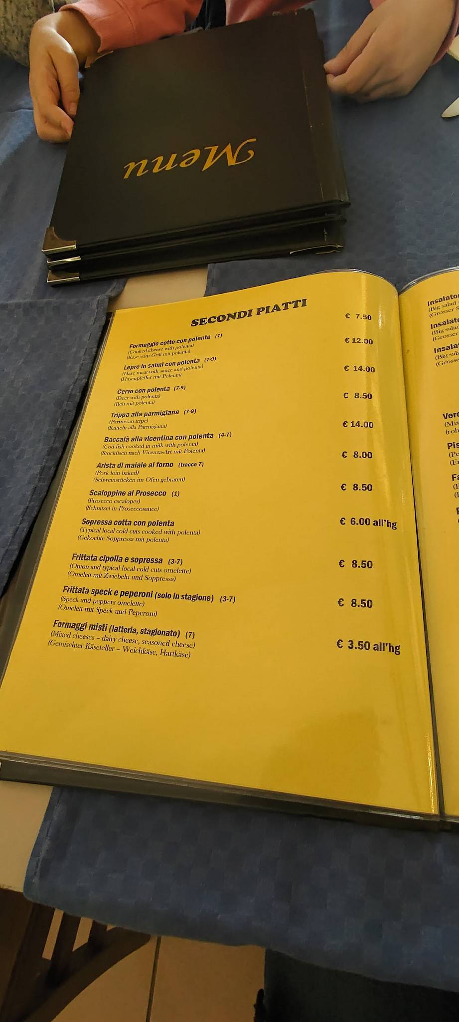Menu di Trattoria Dall'Angelina 