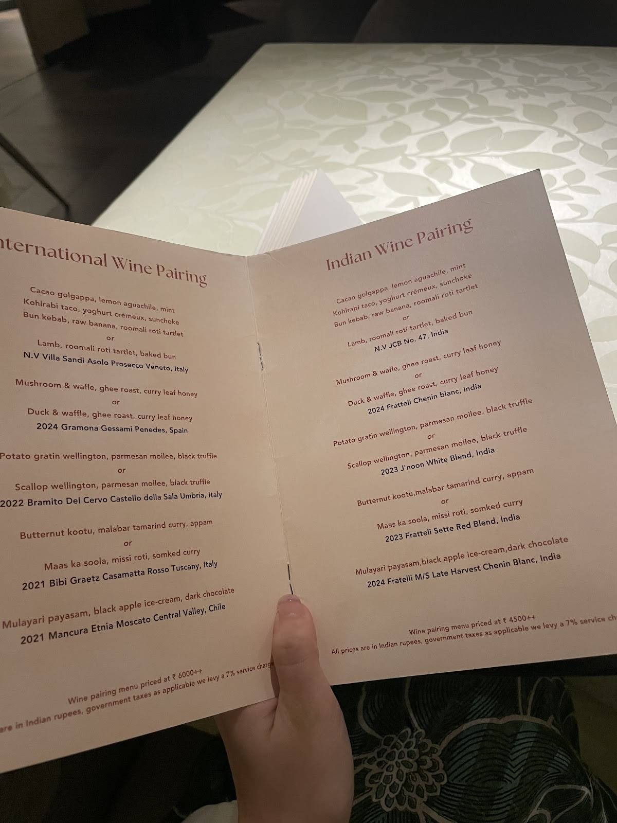 Trèsind Mumbai menu