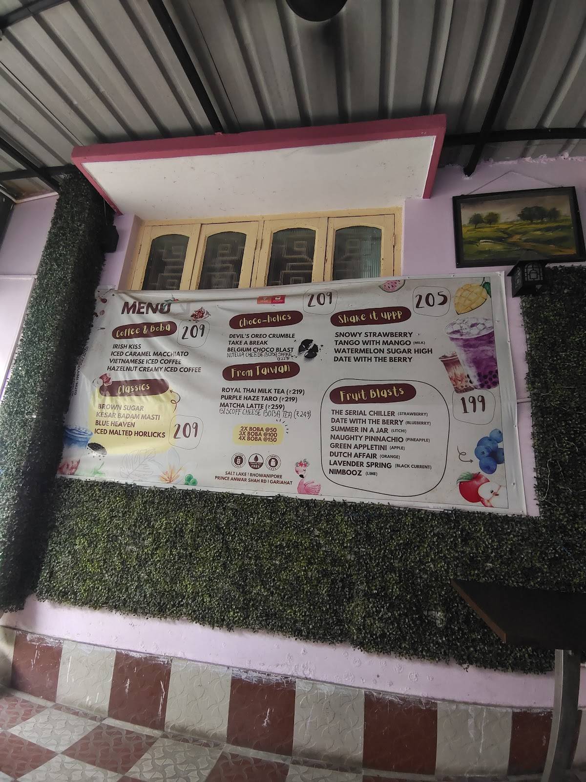 Twisty Bubble Tea Shop menu