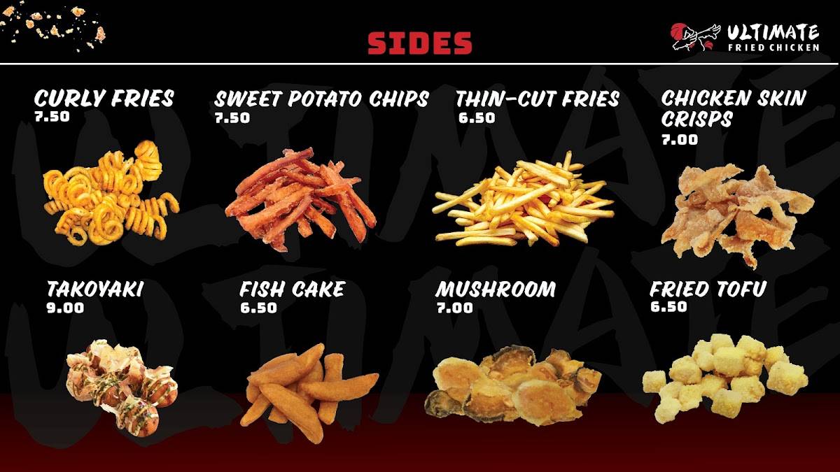 Menu at Ultimate Fried Chicken restaurant, Northbridge