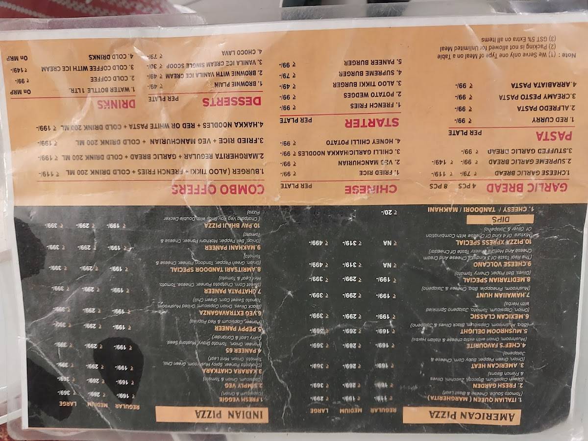 Uncle Louie's Pizza menu
