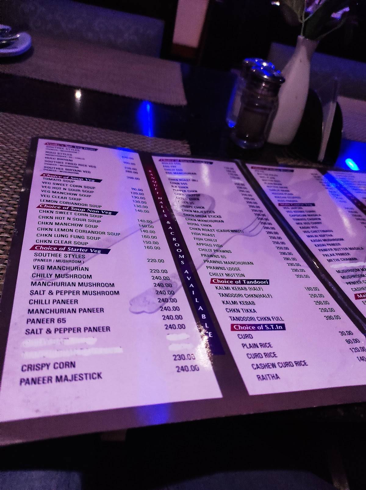 Venky's Delight menu