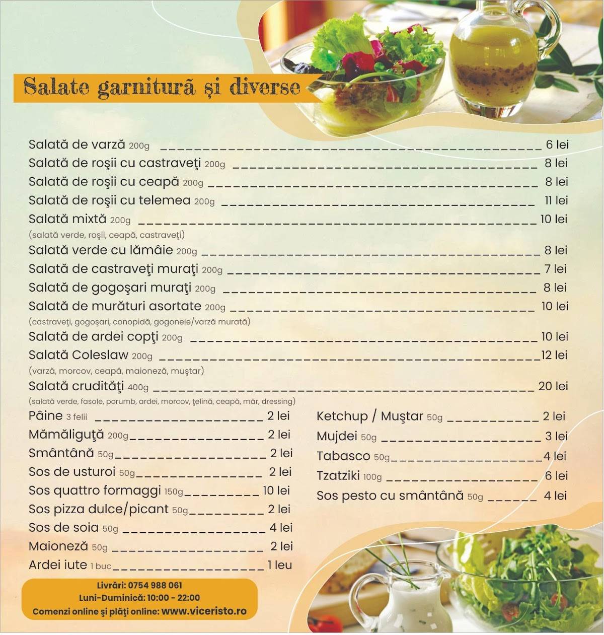 Menu de Vice