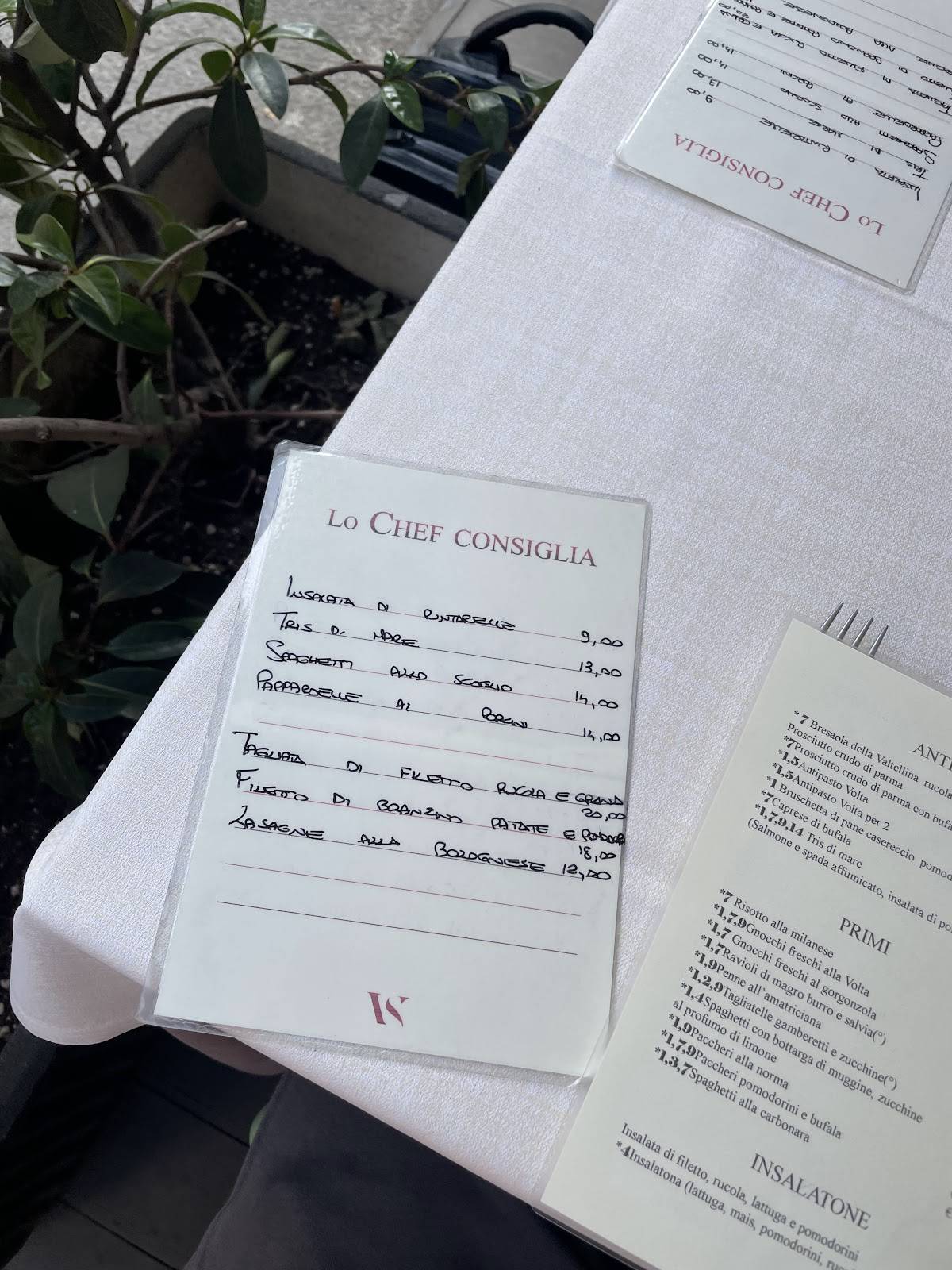 Menu di Volta Street 