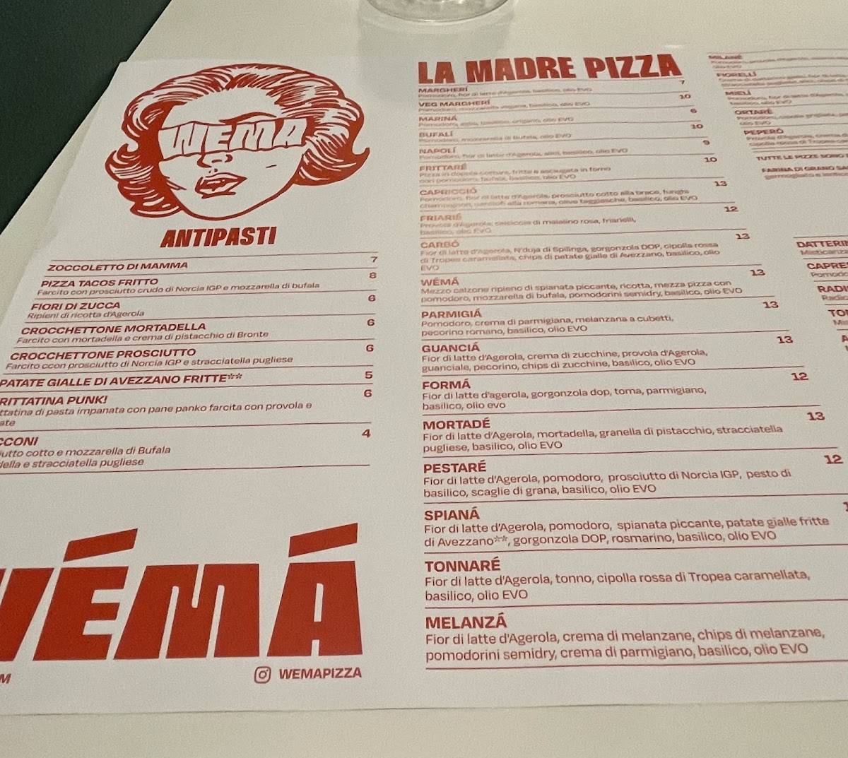 Menu di Wémá - Bogino 