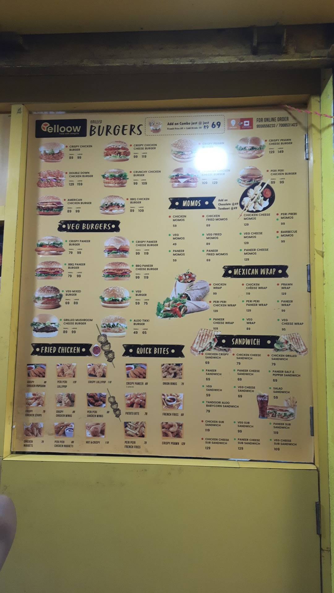 Yelloow menu